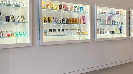 Inside VIew of the Phenotopia Santa Rosa Dispensary Shelves and Products for Sale